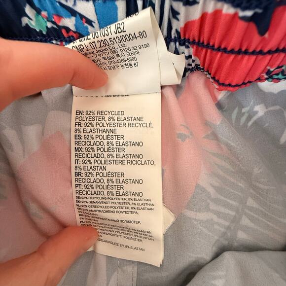 Roxy Girls Shorts Size 7 Tropical Print Pull-On Elastic Waist Summer - Picture 4 of 6